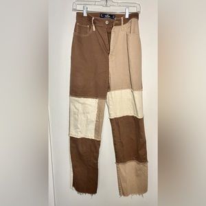 Hollister Ultra High-Rise Patchwork Dad Jeans